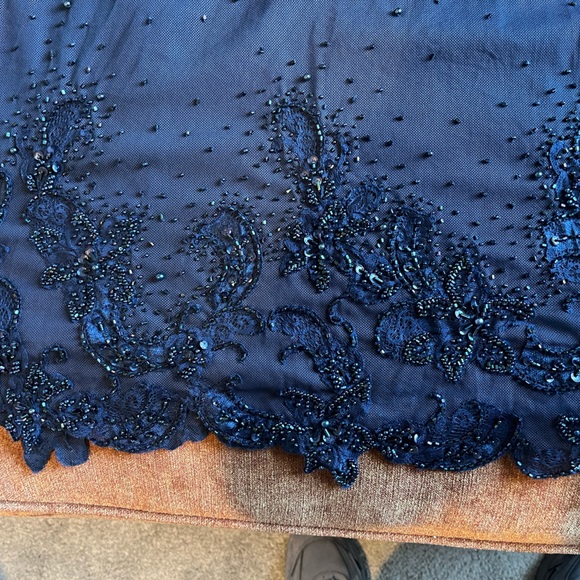 Mother of the Bride blue sequin gown. Only worn twice in the last 24 years. - Picture 10 of 15